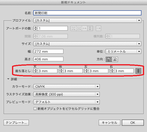 裁ち落としデザインで作成されていませんか 新聞印刷専門の印刷通販 新聞印刷 Jp