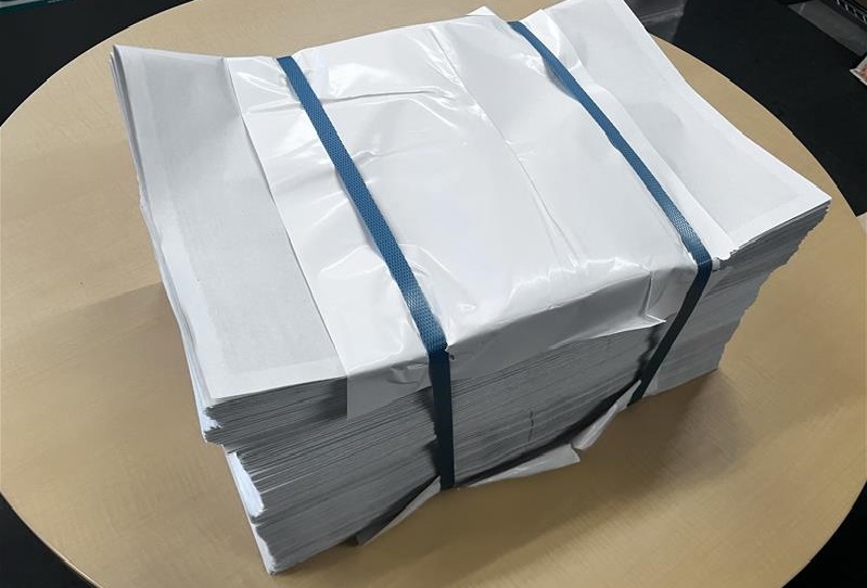 上下に当て紙＋十字紐掛け